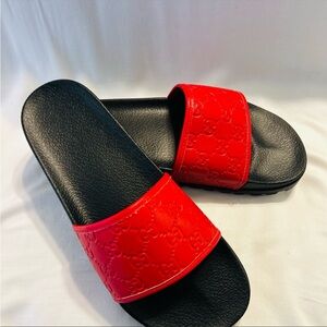Mens Gucci Slides New Red Size 10